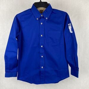 NEW Stock Show U Button Down Shirt Youth Medium Long Sleeve BAW Athletic Wear